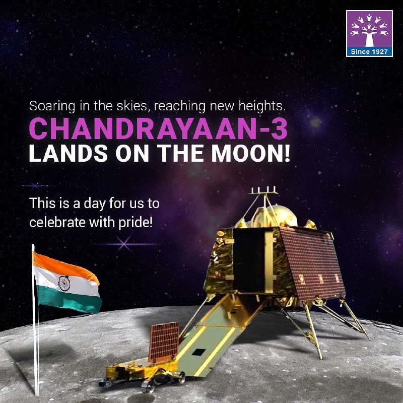 Today, as Chandrayaan 3 soars through the skies and reaches new celestial heights, we, at Podar, celebrate this historic day. 🚀🌕✨ It's a reminder that with unwavering determination, we can achieve the impossible. 🌌🌠

#Chandrayaan3Landing #morethangrades