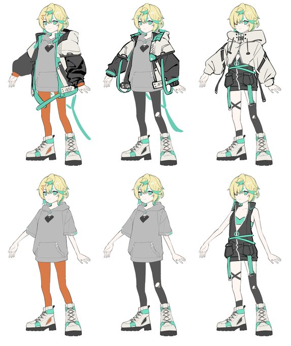 新しいデザインをネリネリしてたらカラーバリエーション増えたしなんならデザインまた変わってもう収拾つかん 