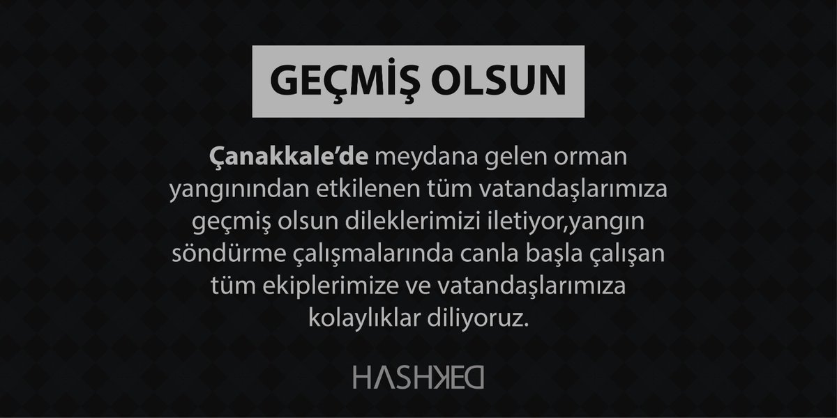 Geçmiş olsun Çanakkale #Çanakkale