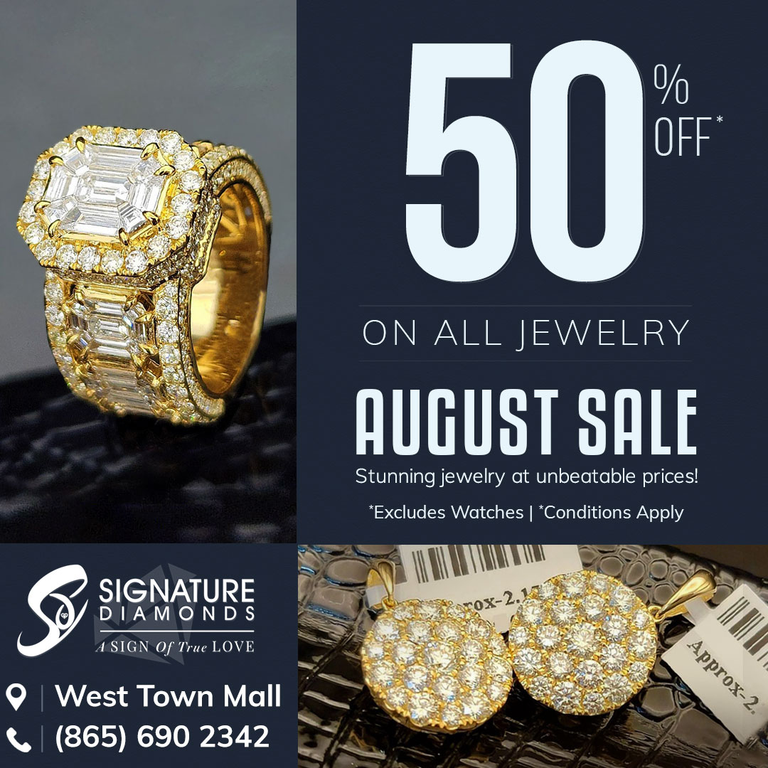 ⏰ Time is running out! Hurry in before our spectacular📷 sale ends.

#signaturediamonds #knoxville #tennessee #sale #discount #jewelrysale #jewelrystore #luxuryjewelry #fashionjewelry #bridaljewelry #jewelry #savings #jewelryshopping