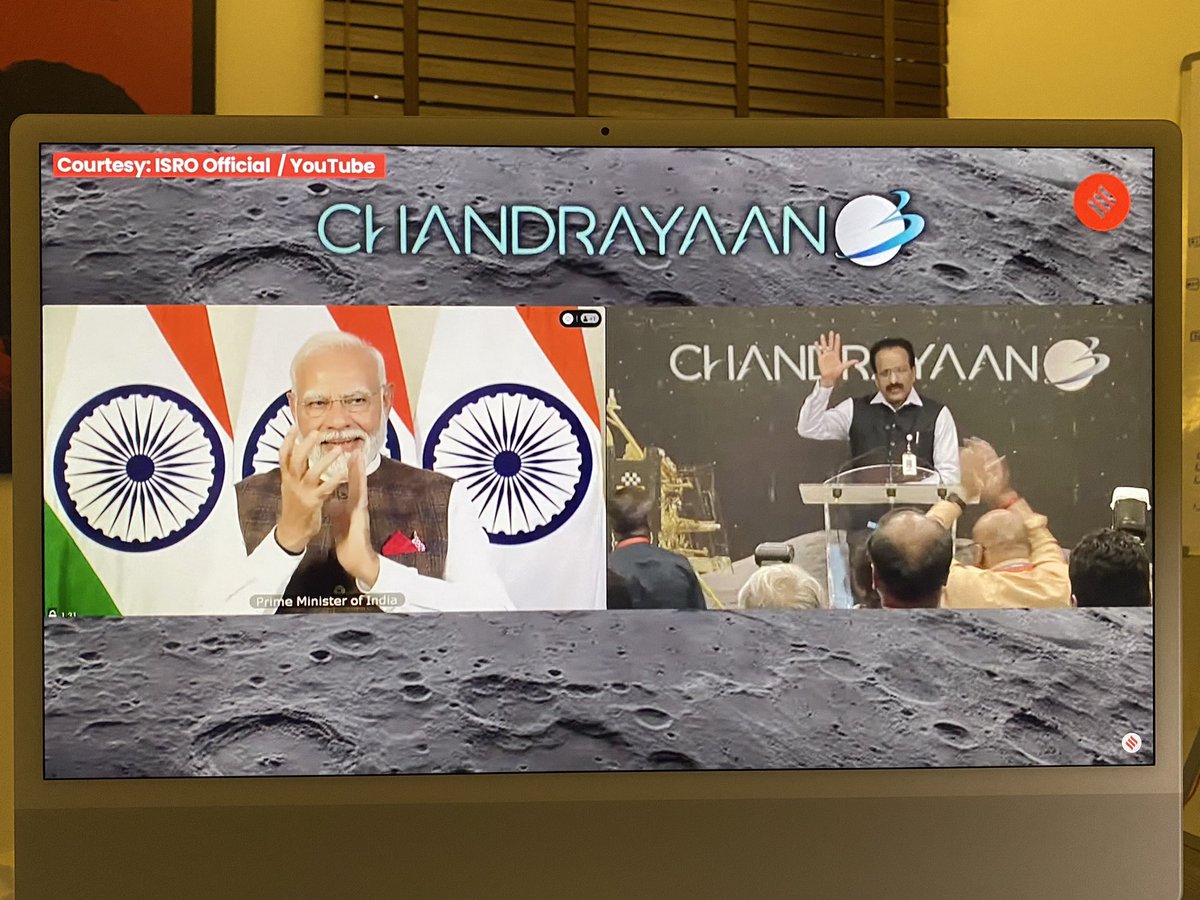Proud of my country. Salutations to @isro. Congratulations to Humankind for stepping ahead in his endless quest. #Chandrayaan3 #Chandrayaan3Landing