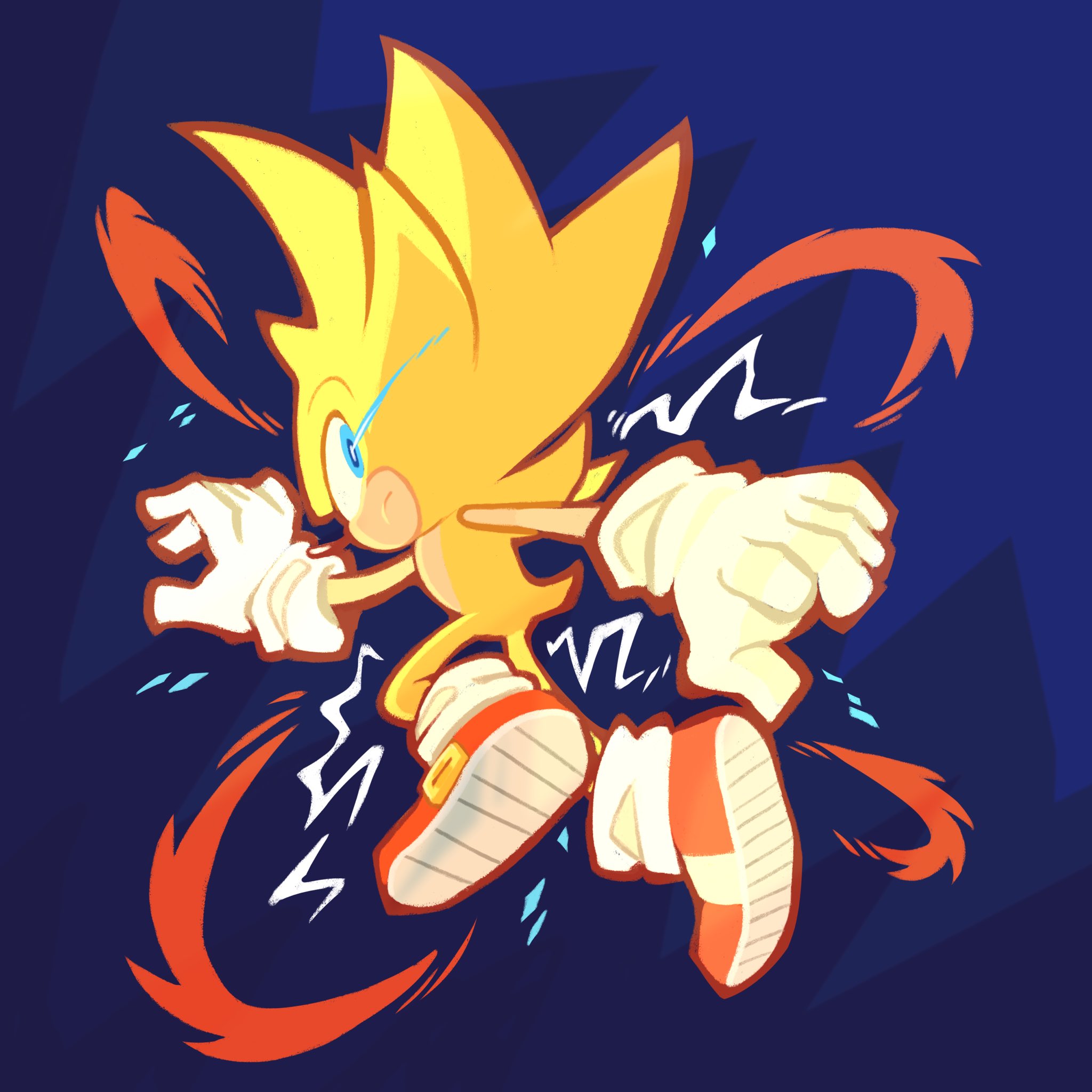 Super Tails  Hedgehog art, Sonic fan art, Sonic art