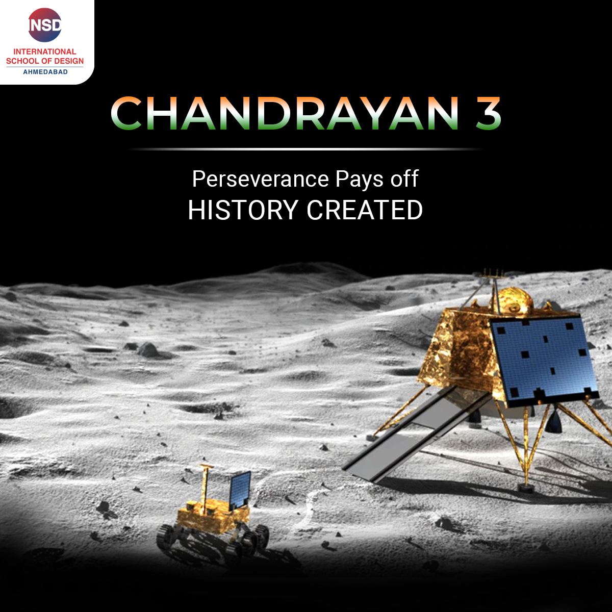 🌕 Celebrating a remarkable achievement! 🚀 ISRO's relentless dedication and hard work have paid off with the successful landing of their moon rover through Project Chandrayan 3. 🛰️ Let's applaud their unwavering perseverance and the spirit of exploration! 🌠 #ISRO #Chandrayan3