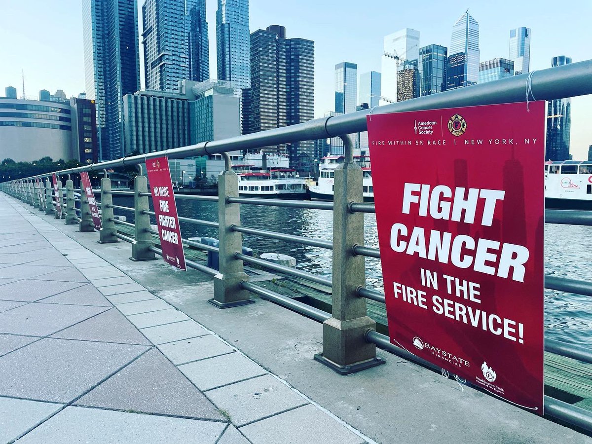 IAFFofficial's tweet photo. Day 3 of #RedmondBarbera23 started with a bang as #IAFF members and #cancer fighters hit the ground running at 6 am for the inaugural IAFF-ACS Fire Within 5K to end cancer in the fire service! 🔥🗽💪🏃‍♀️@UFANYC @FDNY @AmericanCancer @UFOA854 https://t.co/y8SOKuVSBY