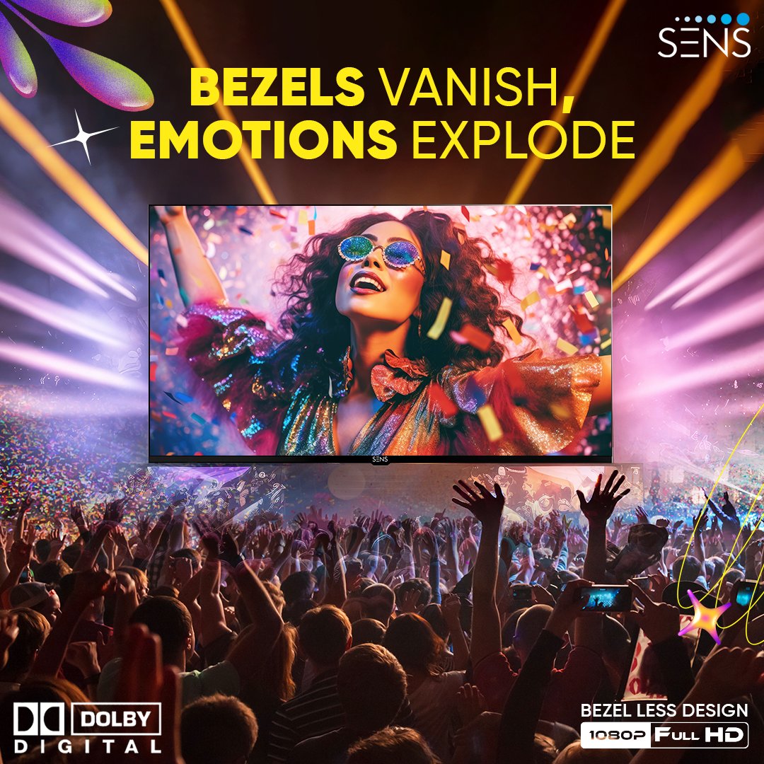 Say goodbye to bezels and hello to pure enchantment.
Own the mesmerizing 40 FHD at an unbeatable price of just ₹15,999/-

Shop Now on Flipkart!

#SENS #LetsMakeSENS #SmartTV #FullHD #AndroidTV