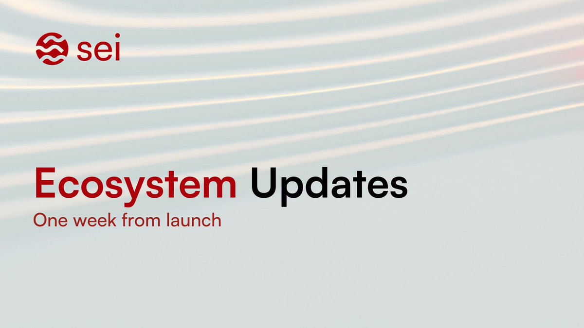 SeiNetwork's tweet photo. It has been one week since the launch of Pacific-1 beta. 

Let's dive into the latest updates from across the Sei Ecosystem 🚢 https://t.co/7iaKCUwnLi