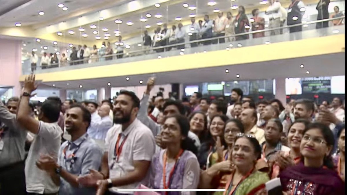 So wonderful to see so many incredibly happy and proud people who have put their hearts and souls into the #Chandrayaan3 mission. Congratulations @isro 👏