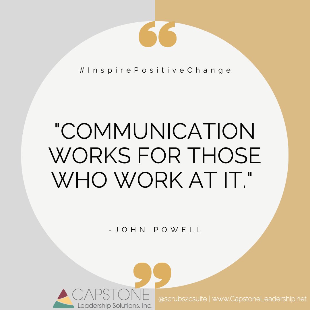 #Communication #InspirePositiveChange #JustStart
Bring inspiration, positivity, and results-oriented strategies to your organization -- call us today capstoneleadership.net/contact-us