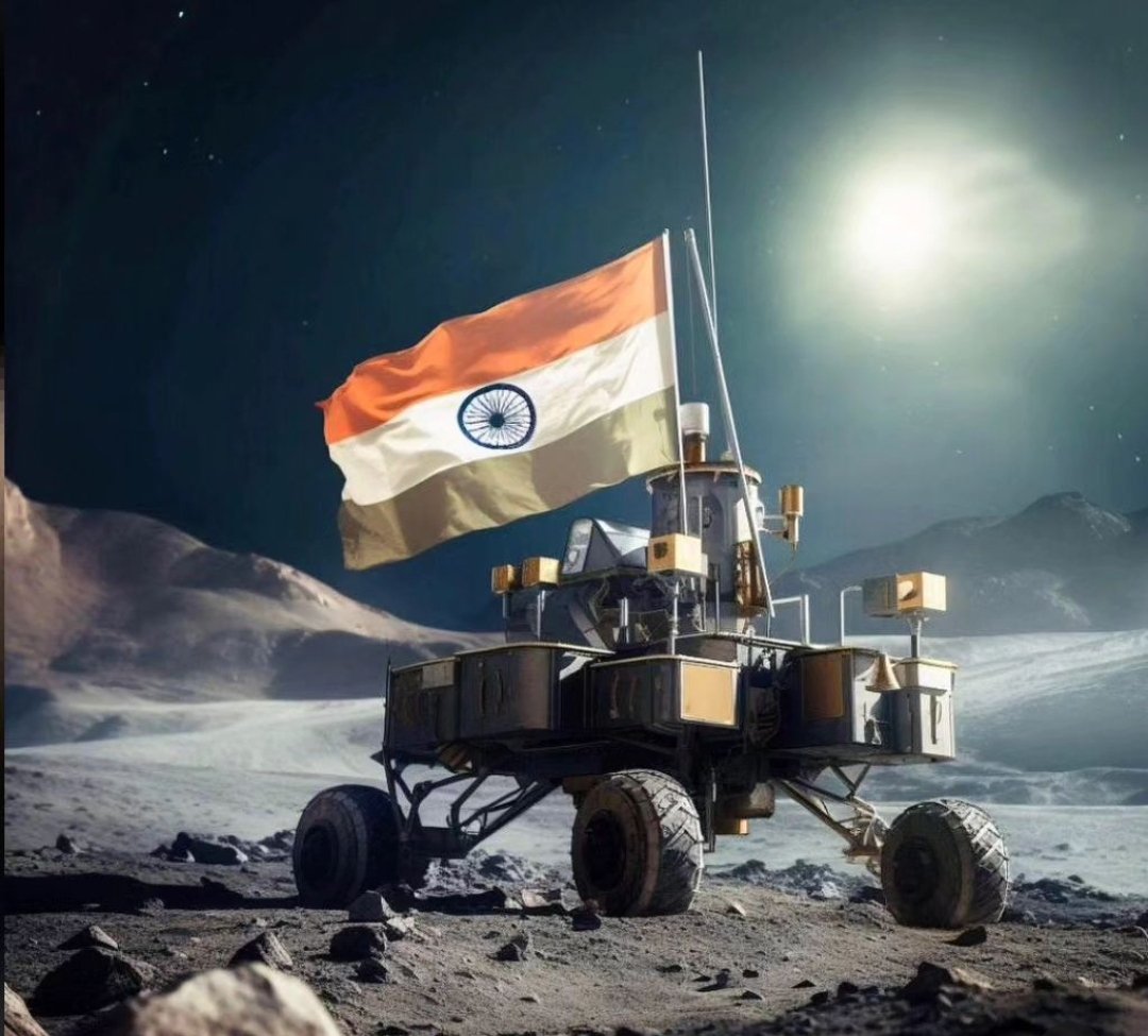 mo_rizwan7's tweet photo. A historic feat as #Chandrayaan3 gracefully lands on the lunar South Pole, showcasing India's remarkable dedication to scientific advancement. A proud day for our nation and humanity as a whole! 🚀🌠
Congratulations @isro 👏 https://t.co/NCrkD5yoDe