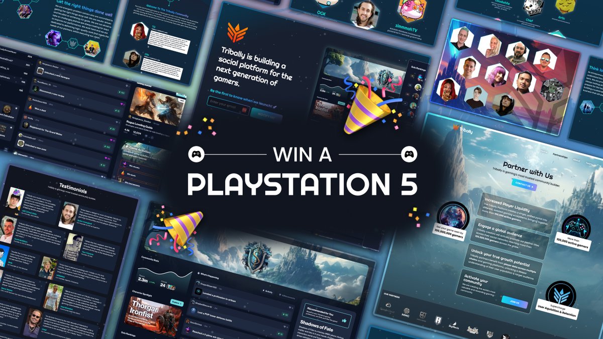 To mark the launch of the new Tribally.Games website, we're giving away a PS5 🎮 How to enter: 🔍 follow @TriballyGames 🧡 like & RT 🤝 tag 2 friends & 1 game that should be on a social platform for the next generation of gamers We'll announce a winner on 31st Aug 🗓️