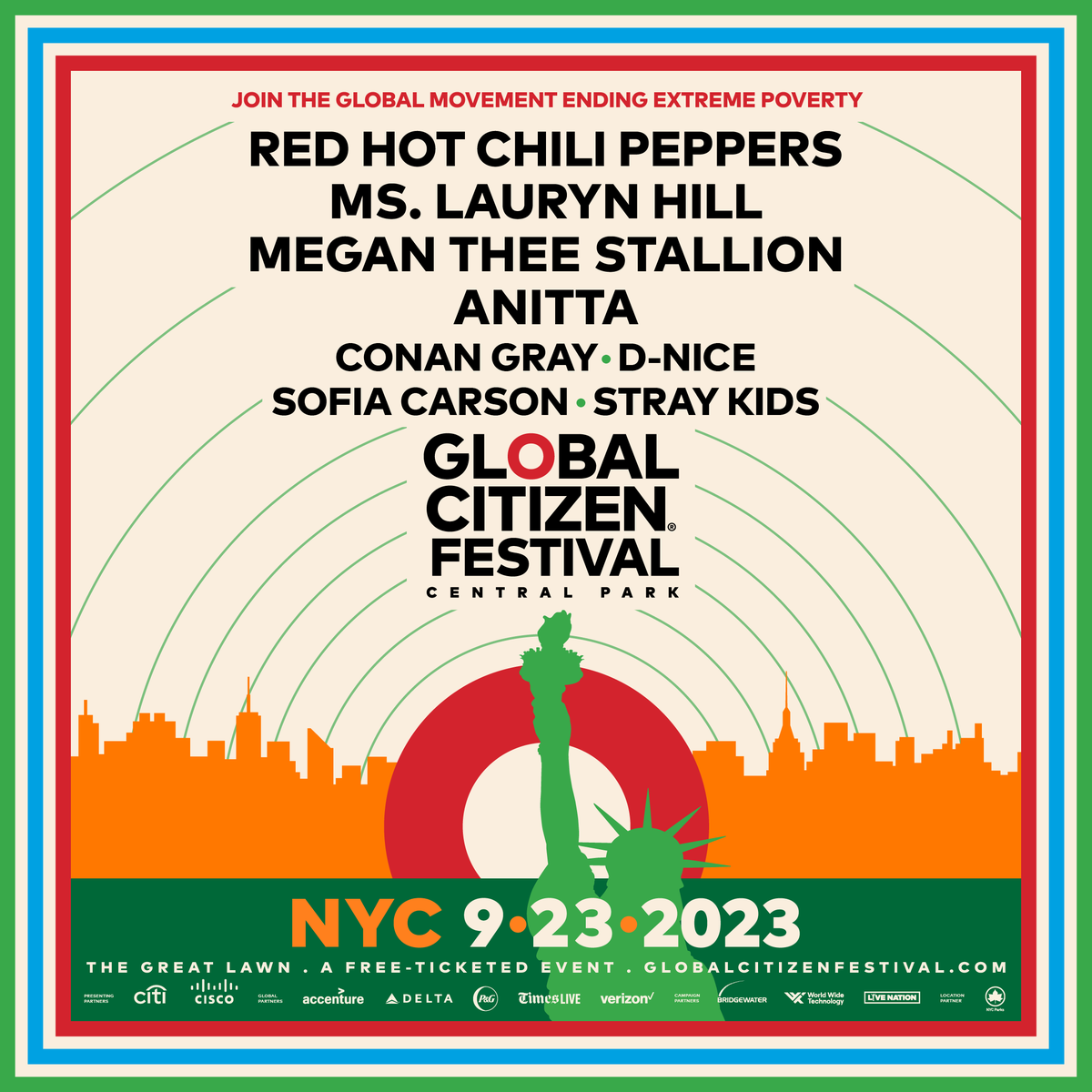 GlblCtzn's tweet photo. ICYMI: We just added even more stars to our all-star #GlobalCitizenFestival lineup! We are SO excited to have @Anitta, @dnice, and @SofiaCarson joining us this September, for what’s sure to be an incredible night. https://t.co/be128YdlAF