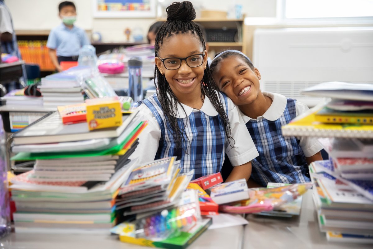 WashArchdiocese's tweet image. Yesterday, our @ADWCathSchools began welcoming students back for their #ADWFirstDay! Students at St. Mary&apos;s School in Landover Hills received a warm welcome before beginning their school year together in prayer. #ADWCommUNITY