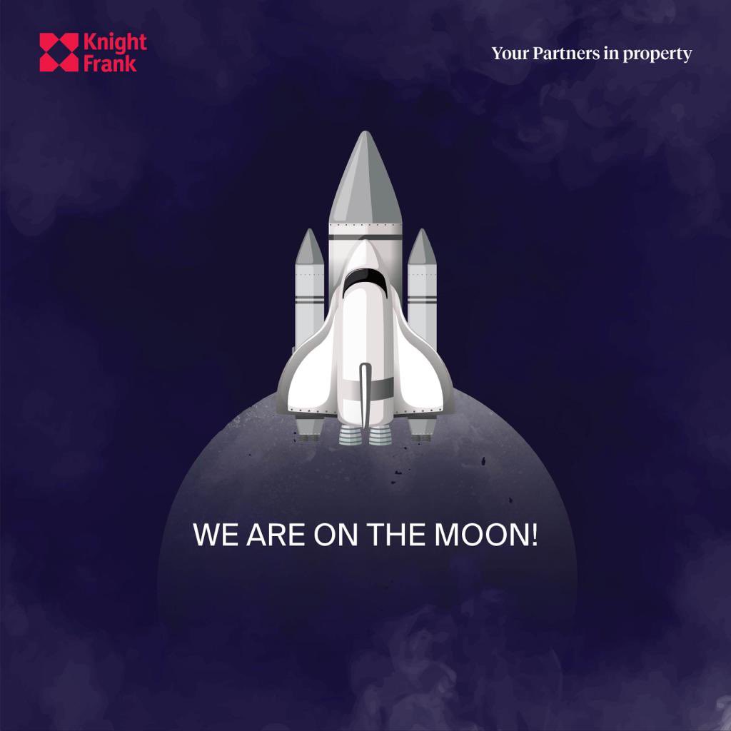 Congratulations India on this historic achievement! 

#chandrayaan3 #knightfrank #yourpartnersinproperty