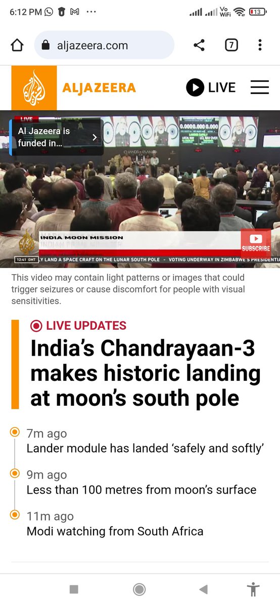 It's historical to get all the major news agencies featuring the successful moon landing. #Chandrayaan3 
Congratulations <a href="/isro/">ISRO</a> 🌛 #SpaceExploration #technology 🇮🇳 follows 🇺🇲🇨🇳🇷🇺