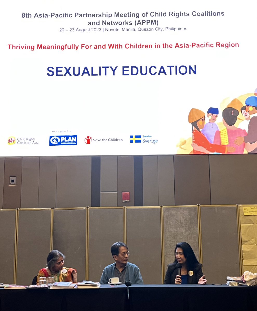 Honored to share Life-cycle approach from Thailand on Sexual & Reproductive Health Education #SRHR with colleagues in Manila at the Asia-Pacific Partnership Meeting of Child Rights Coalition and Network (APPM) highlighting #RightsAndChoices & #UNFPA 3Zero transformative results.