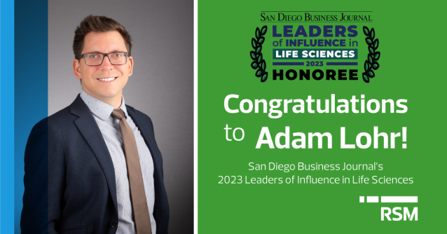 skingCPArecruit's tweet image. A huge congratulations to Adam Lohr for being recognized as one of San Diego Business Journal's 2023 Leaders of Influence in Life Sciences! Read Adam’s life science industry outlook in this Special Section: #LeadersOfInfluence #LifeScienceIndustry #SDBJ rsm.buzz/45luIJn