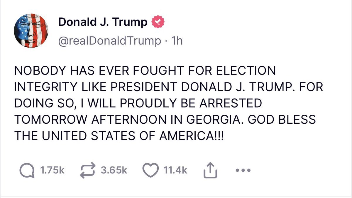I like Presidents that weren't arrested