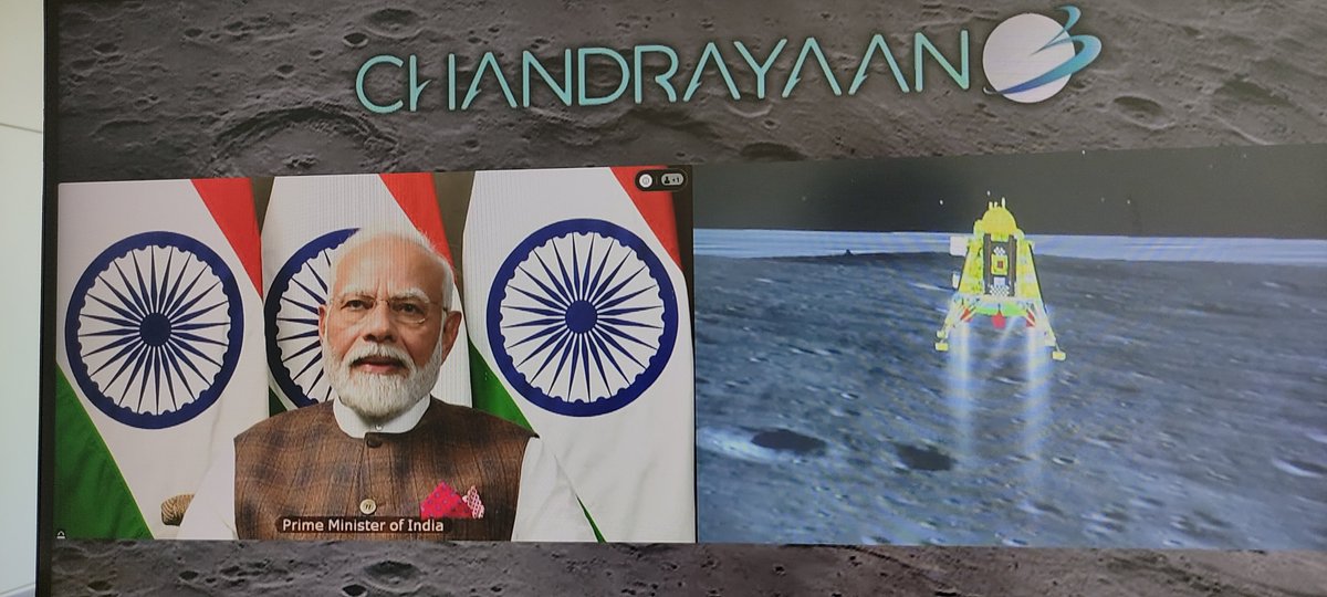 What a day.. India is on Moon.. Congratulations to <a href="/isro/">ISRO</a>  and people  behind chandrayan 3 project. 
Big day for INDIA 🇮🇳
#Chandryaan3  #IndiaOnMoon  #