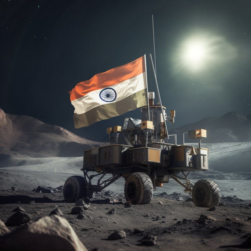 Congratulations My Bharat 🇮🇳 Super Proud Moment for all Indians !! India has become THE FIRST COUNTRY IN THE WORLD to land at the Moon's south pole. @isro #Chandrayaan3