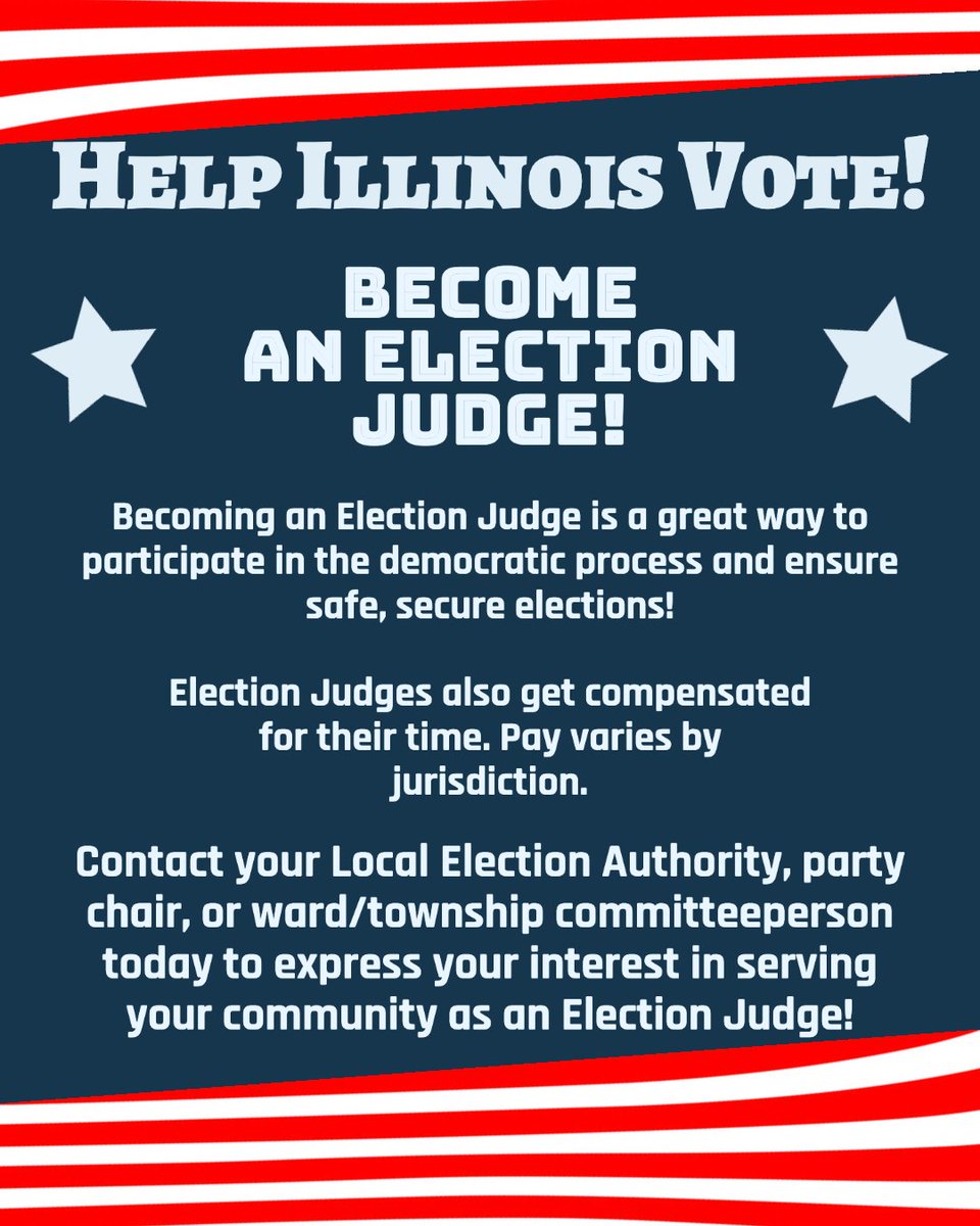 illinoissbe's tweet image. Happy National Poll Worker Recruitment Day! America needs more poll workers to step up for their communities before the 2024 election #HelpAmericaVote
