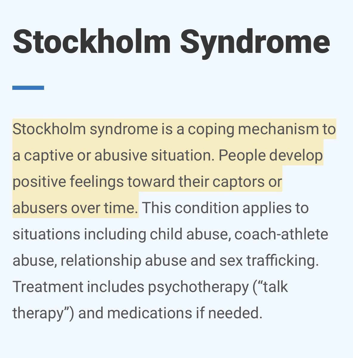 Very triggered by a remark from a family member speculating that a victim of #csa cdnt have been abused bcs they were so supportive of the abuser 🙄🙄

Positive feelings towards an abuser does NOT constitute proof their innocence.  Think before you speak to a victim 🙏🙏🙏