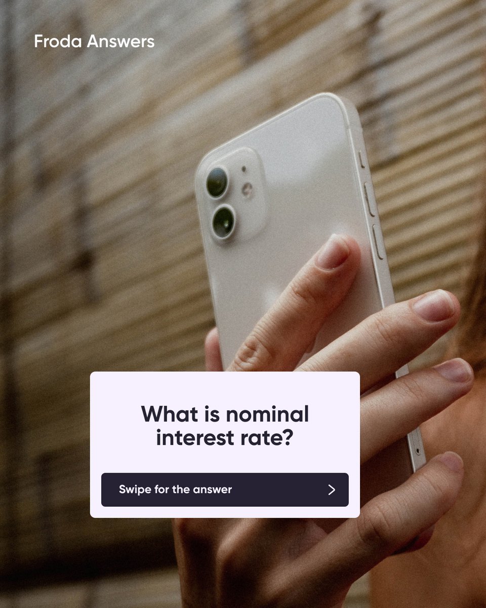 The nominal interest rate for a business loan is the percentage of extra money you have to pay back on top of what you borrowed. However, it doesn't include any additional costs.

At Froda, we offer a fixed price for your business loan.
Read more at froda.se.