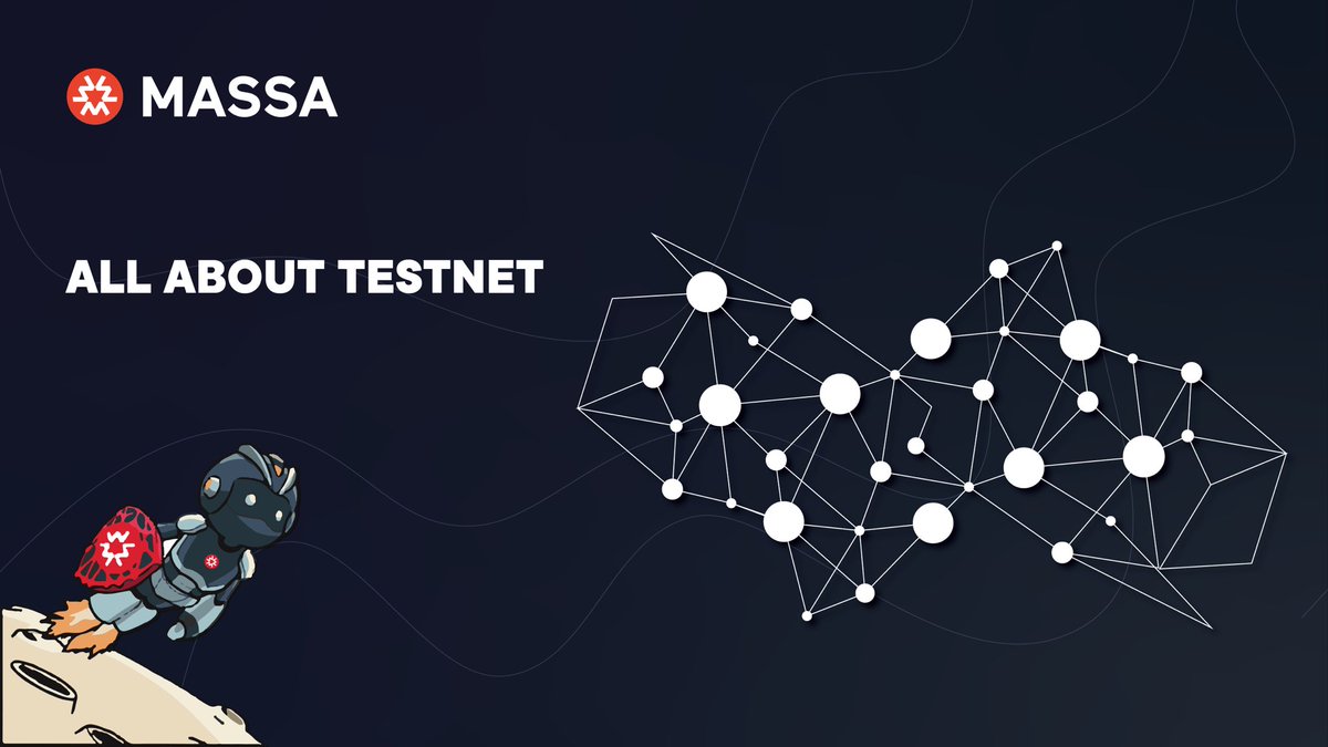 🧵1. Presenting… Massa’s Testnet journey!

🚀 Let’s have a deeper look into this amazing journey, using our game-changing blockchain architecture, to enhance security, scalability, usability and (of course!) decentralization!