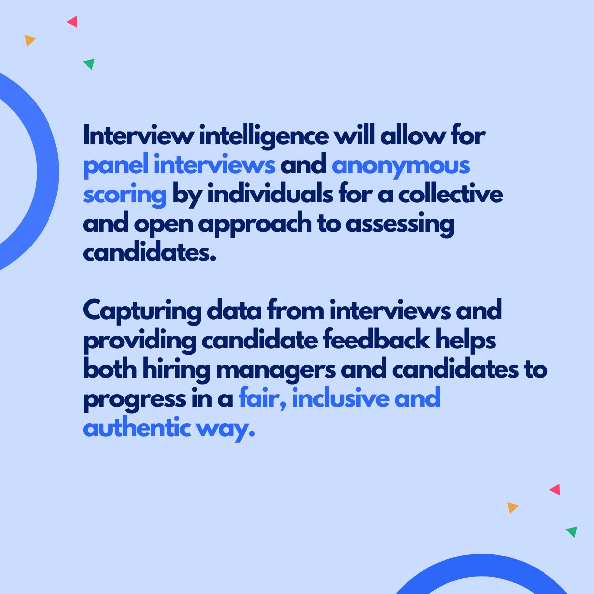Equitas15's tweet image. Using interview intelligence platforms can offer several benefits to hiring teams helping to empower interviewers and candidates.

Read our full article here: buff.ly/3KXGsKc

#interviewintelligence #hrtech #interviews #transparency #candidates