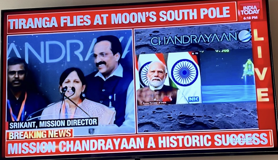 Realpoonamsoni's tweet photo. Historic moment ! Congratulations @isro and to every Indian https://t.co/LgvPR5GEyi