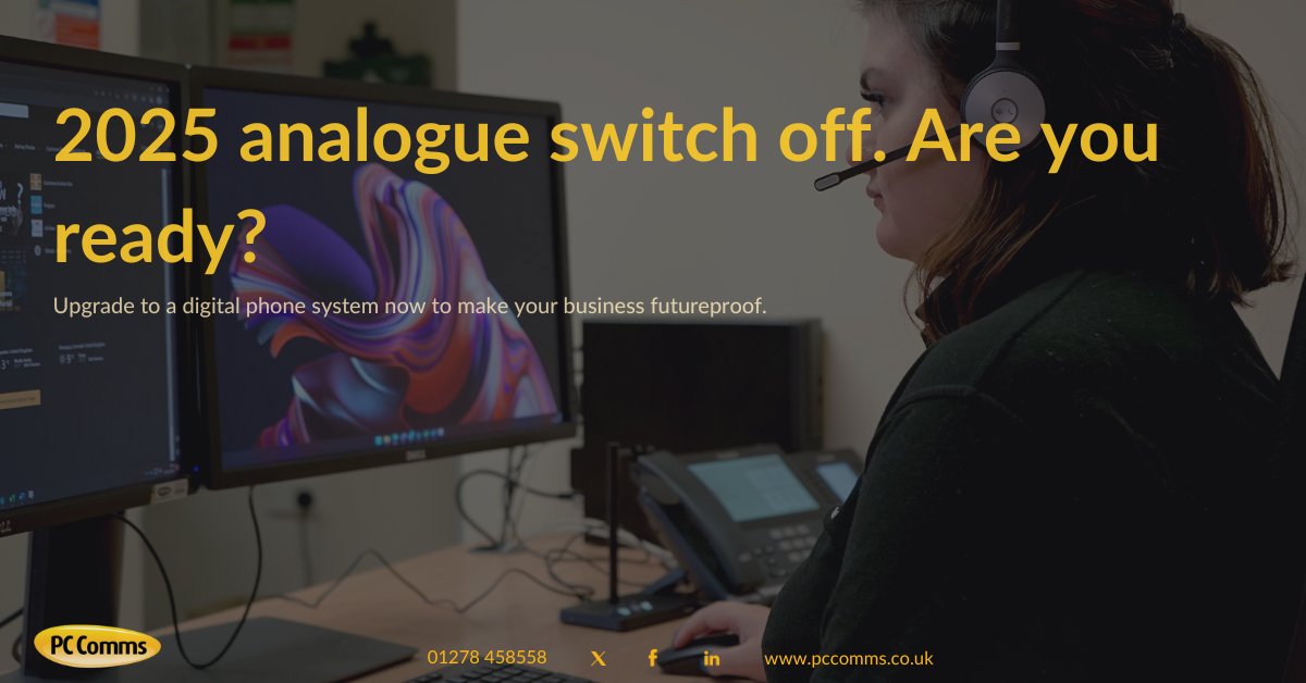 With traditional analogue phone lines switching off in 2025, now is the time to futureproof your business and make the transition to a digital network.
Learn more today at pccomms.net/services/commu…