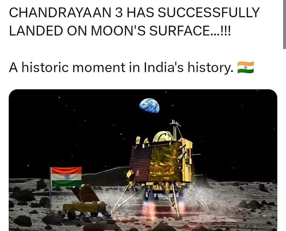CPDmemes's tweet photo. Proud Moment for US
#isrochandrayaan3mission #chandrayaan3mission #ISRO #Chandrayaan3 # https://t.co/gAT9v3EqEr