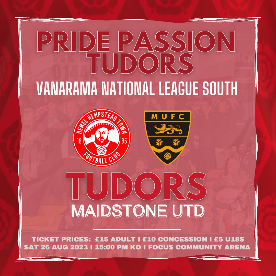 𝐍𝐞𝐱𝐭 𝐔𝐩 | Saturday, we are back at the Focus Community Arena to face <a href="/maidstoneunited/">Maidstone United</a>.

A perfect way to kick start your bank holiday weekend! ⛱

Supporters attending are reminded that home and away supporters will be segregated.
hemelfc.com/post/hemel-hem…