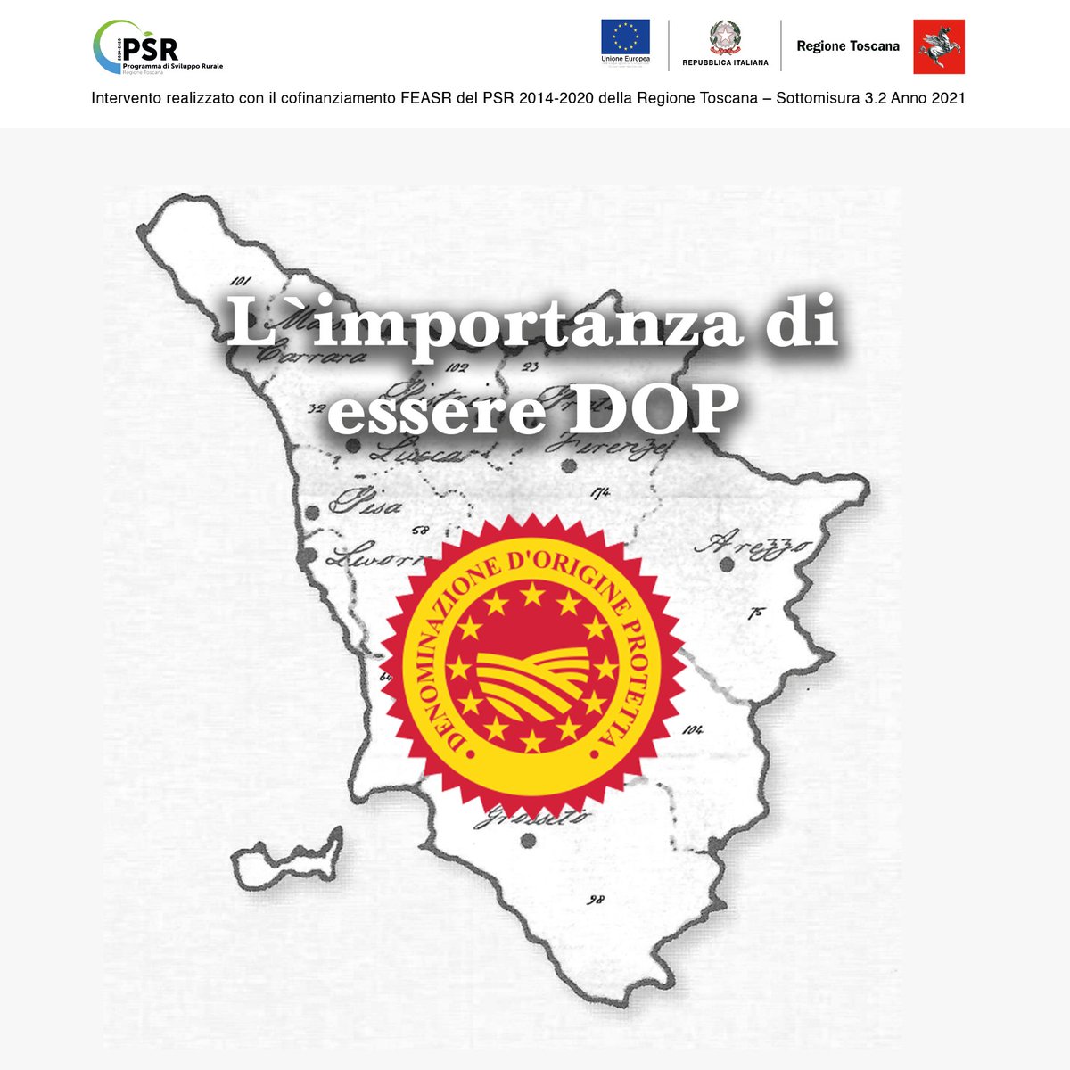 Gli allevamenti del #ProsciuttoToscanoDOP si trovano in Toscana, Emilia Romagna, Umbria, Marche, Lazio e Lombardia.
Tutte le fasi di produzione sono certificate, al fine di garantire una lavorazione unicamente nella tradizionale zona del territorio toscano.