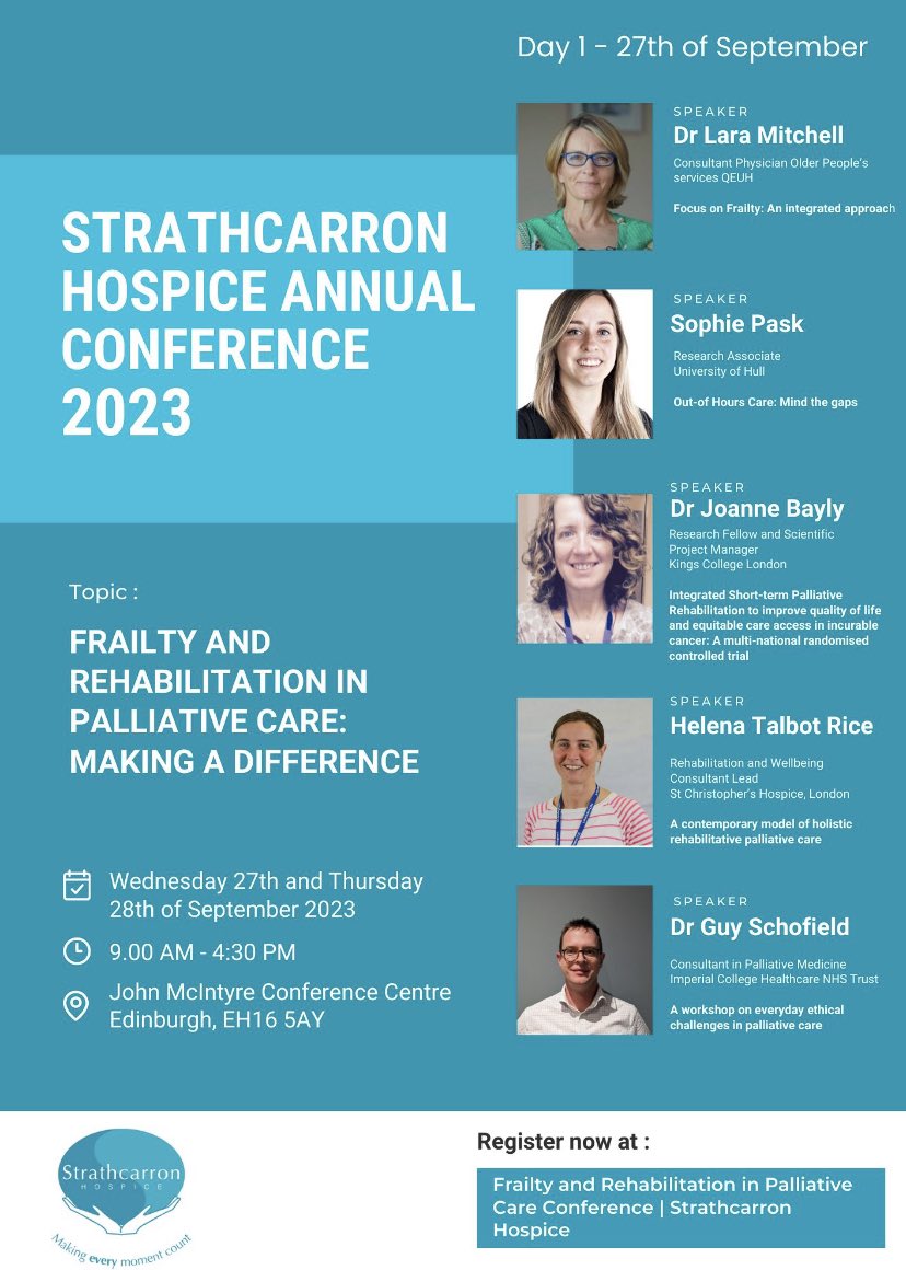 Strathcarron Educ (@edstrathcarron) on Twitter photo 📌 5 weeks today until <a href="/strathcarron1/">Strathcarron Hospice</a> #Hospice Annual Conference. 🥳
➡️Sign up now, a few more places left.
strathcarronhospice.net/event/palliati… 📌 5 weeks today until <a href="/strathcarron1/">Strathcarron Hospice</a> #Hospice Annual Conference. 🥳
➡️Sign up now, a few more places left.
strathcarronhospice.net/event/palliati…