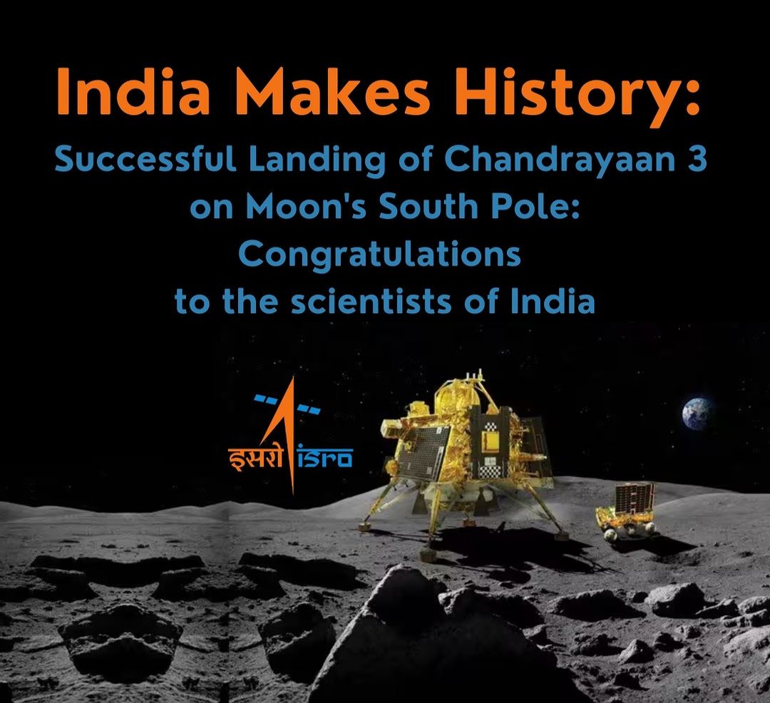 im_garvit_17's tweet image. Chandrayaan-3 has successfully
soft-landed on the moon 🌖!.

East or West ISRO is the best.👍

Congratulations, India🇮🇳!

Hindustan jindabad 🫡🇮🇳

#Chandrayaan3 #cy3 #IndiaOnTheMoon #missionsouthpole #ISROMissions #ISROIsTheBestSpaceAgencyInTheWorld #isrochandrayaan3mission #ISRO