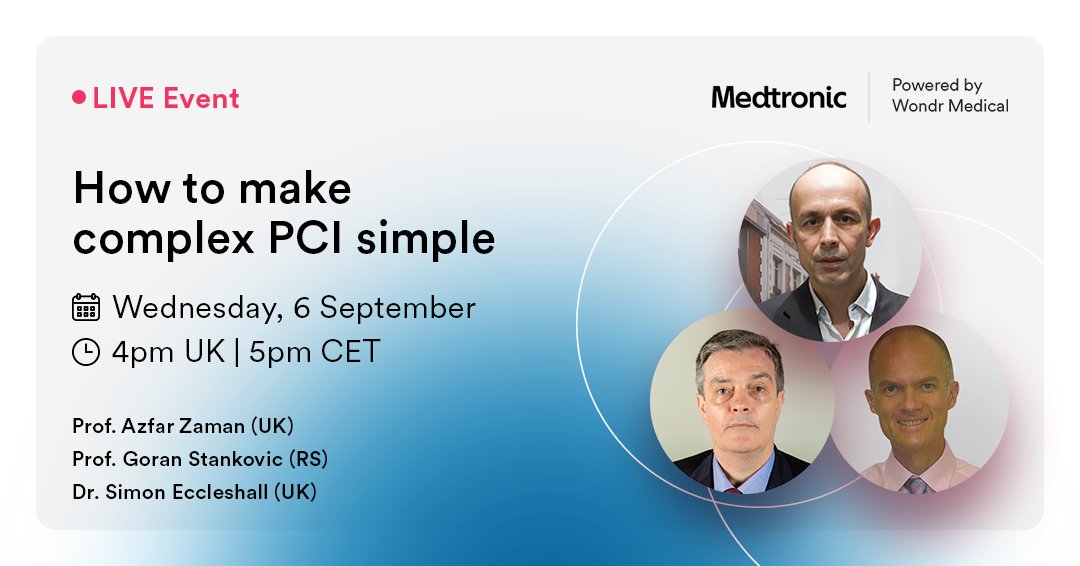 Wondr Medical (@wondrmedical) on Twitter photo Join Medtronic Coronary on 6 September at 4pm UK time for a special webinar on 'How to make complex PCI simple'.
ā”ļø Register now:Ā wondrmedical.net/ch/Medtronic-Cā¦
<a href="/GoranEBC/">Goran Stankovic, MD, PhD</a> Join Medtronic Coronary on 6 September at 4pm UK time for a special webinar on 'How to make complex PCI simple'.
ā”ļø Register now:Ā wondrmedical.net/ch/Medtronic-Cā¦
<a href="/GoranEBC/">Goran Stankovic, MD, PhD</a>