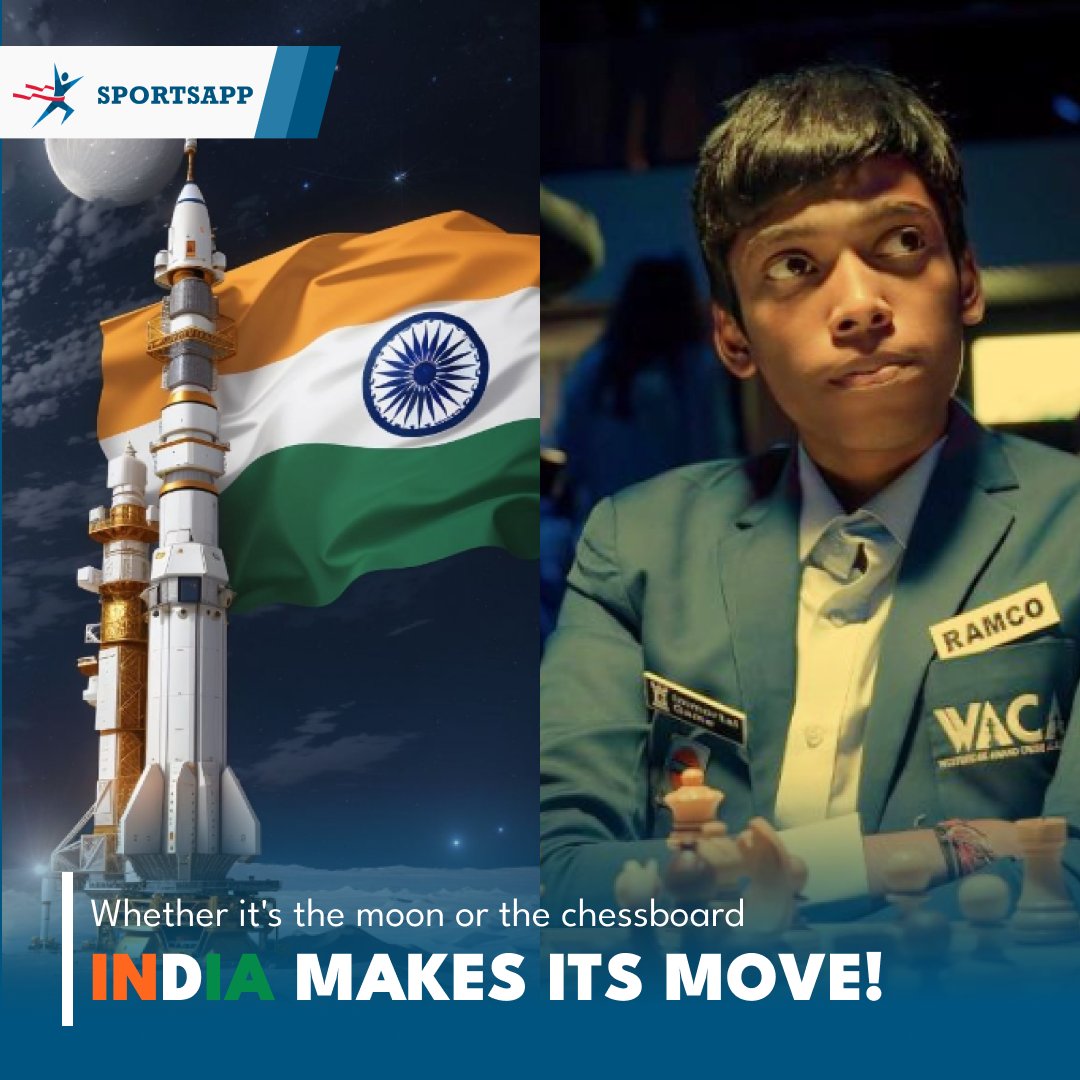 SportsApp_in's tweet photo. Witnessing a day of national pride!🇮🇳 🚀

With 1.4 billion Indians
.
.
.
#ISRO #Chandrayan3 #isroindia #ISROMissions #MoonLanding #Chess #WorldCup2023 #ProudMoment #nation #India https://t.co/TCaQpuxhk9