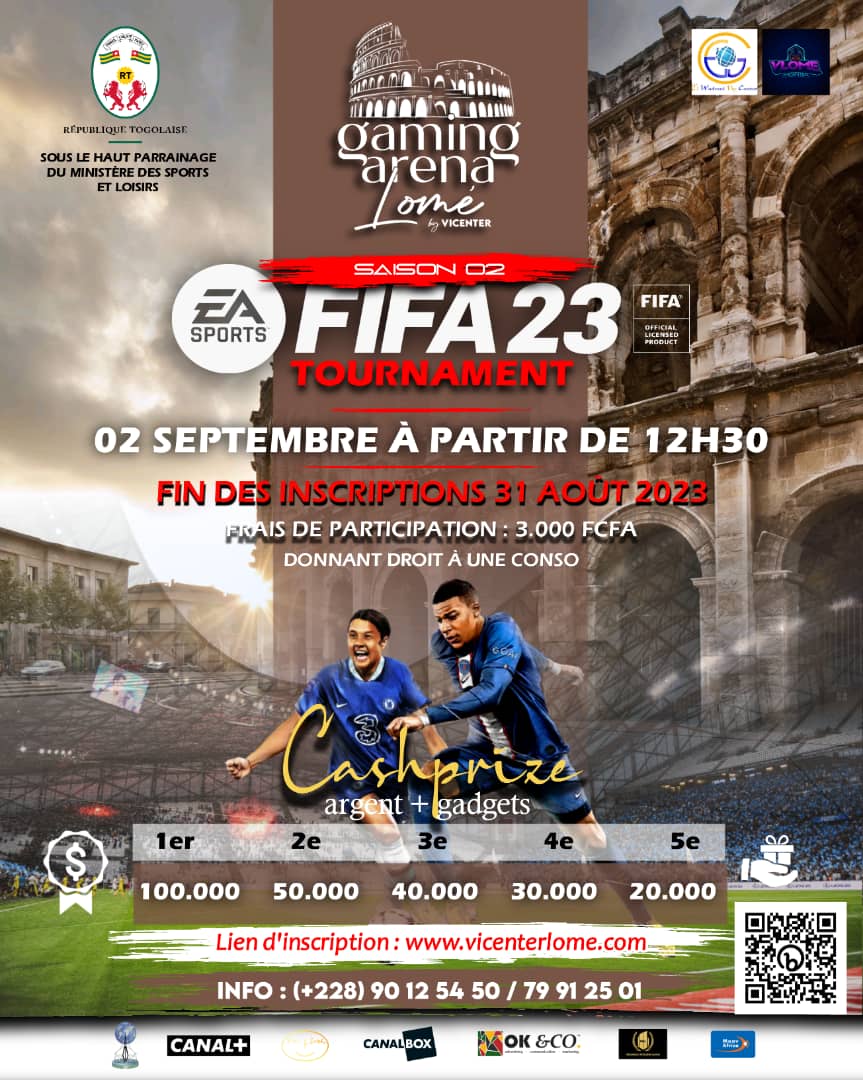 VicenterLome's tweet photo. ⚽️🔥Le Tournoi FIFA 23 arrive à grands pas ! Rendez-vous le 02 Septembre pour des Matchs Endiablés !🔥

📅 Date du tournoi : 02 Septembre
⏰ Date limite d'inscription : 31 Septembre
🖥️ Inscription sur : https://t.co/G2g7mBhrxL

#GamingArenaLomé #Saison2 #TournoiFIFA23 #EsportTogo https://t.co/IYpdIWCltM