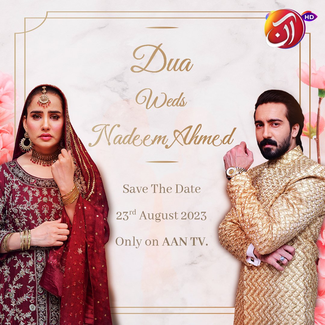 AanTvPk's tweet photo. Watch the Wedding of Dua and Nadeem Ahmed in today's episode of #MeraSusraal .
#AANTV #WednesdayMotivation #MoonLanding #All8 #Chandrayaan3Landing #electricity #MissionImpossible #Battagram #ManishaRani #Alhamdulillah #tuesdayvibe #helicopter #Salaar #Islamabad #HeathStreak https://t.co/LhNCKUqgF4