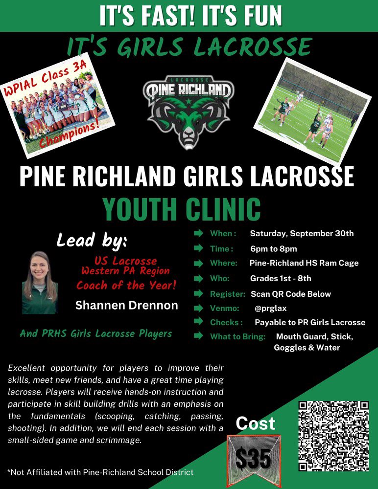 Sign up for our youth clinic on Saturday, September 30th from 6-8pm!