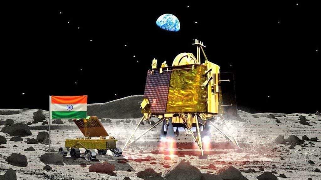 ShanuBinNafees's tweet photo. ISRO ने चांद पर लहराया तिरंगा, चंद्रयान-3 की हुई सफल लैंडिंग🇮🇳🇮🇳
सभी देशवासियों वैज्ञानिकों को l हार्दिक शुभकामनाएं
#Chandrayaan3Landing
#Chandrayaan_3 #ISRO #isrochandrayaan3mission https://t.co/GRLldchtuC