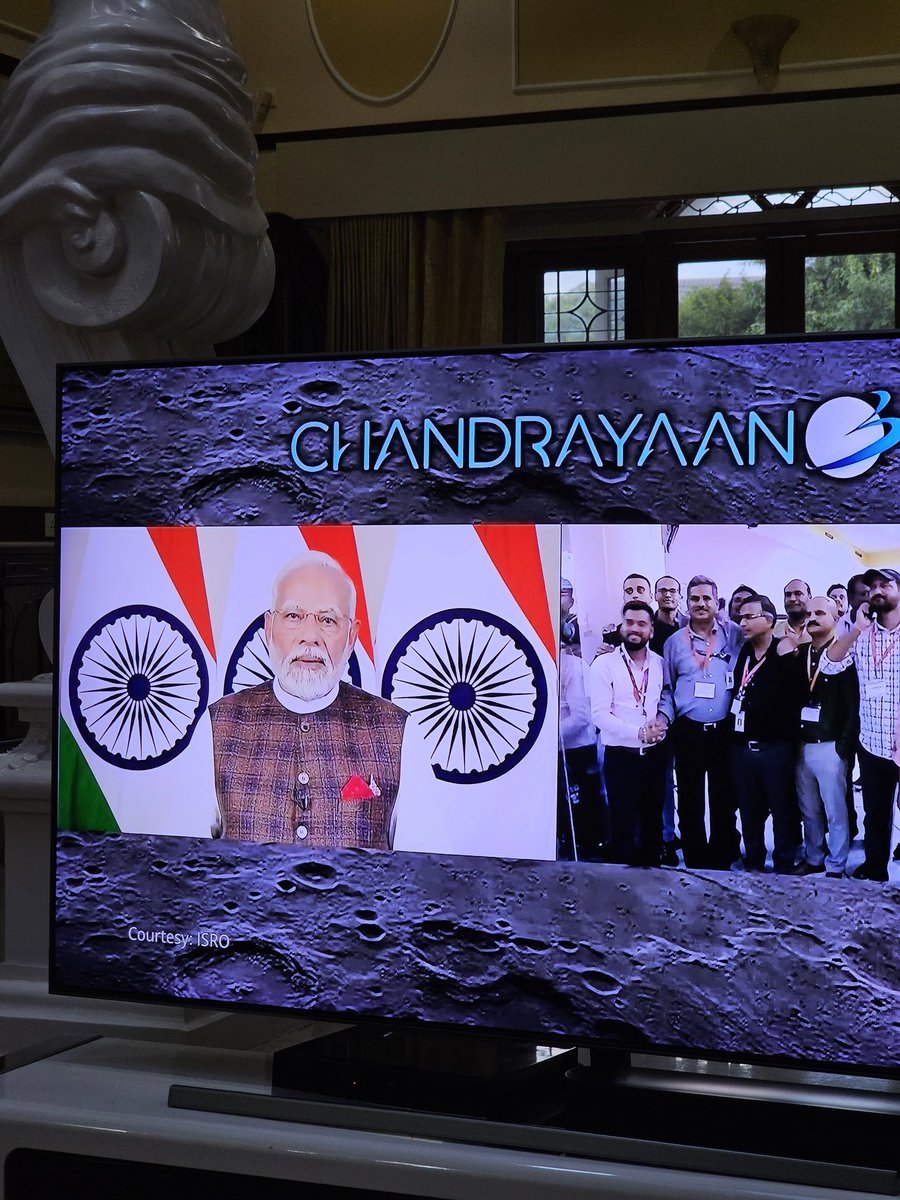 "Watching Chandrayaan-3's majestic landing on the moon was like witnessing a real-life Star Wars saga unfold. Space exploration meets cinematic fantasy, proving once again that the universe is full of wonders. 🌕🚀🌌 #Chandrayaan3 #StarWars #SpaceSaga"