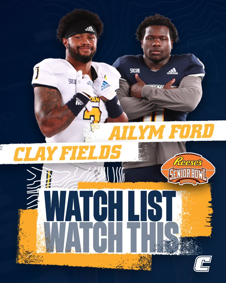 Chattanooga Football (@gomocsfb) on Twitter photo It's out! 2โฃ Mocs on <a href="/seniorbowl/">Panini Senior Bowl</a> Watch List to start the season
๐๏ธ rb.gy/9q7a4
#ClimbTheMtn x <a href="/limfordisabeast/">Ailym Ford</a> x <a href="/ClayFieldsIII/">Clay Fields</a> It's out! 2โฃ Mocs on <a href="/seniorbowl/">Panini Senior Bowl</a> Watch List to start the season
๐๏ธ rb.gy/9q7a4
#ClimbTheMtn x <a href="/limfordisabeast/">Ailym Ford</a> x <a href="/ClayFieldsIII/">Clay Fields</a>