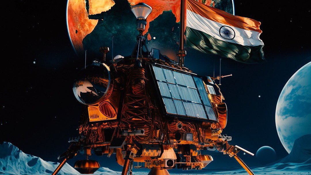 Sujoy17623974's tweet photo. Historic day for India's space sector. Congratulations to 
@isro 🇮🇳
 for the remarkable success of Chandrayaan-3 lunar mission. 
@narendramodi https://t.co/x7TJj3pgxg
