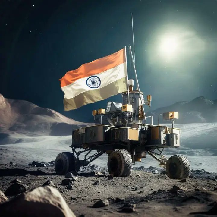 play6up's tweet photo. #Congratulations #MotherINDIA #MoonLanding #Chandrayaan3 #ProudMoment #ProudIndian ❤️❤️❤️ https://t.co/aCwu7KWRaB