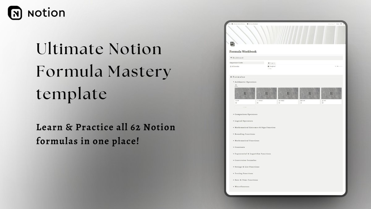 nikk_notion's tweet photo. 🚨TEMPLATE GIVEAWAY🚨

Say Goodbye👋 to your Notion Formula Struggles with the Ultimate Notion Formula Mastery template!

How to get🤔:
👉 Like &amp; RT this tweet
👉Reply "Formula"

I will DM you the download link
(must be following so that I can DM) https://t.co/rr6f6KRPNx