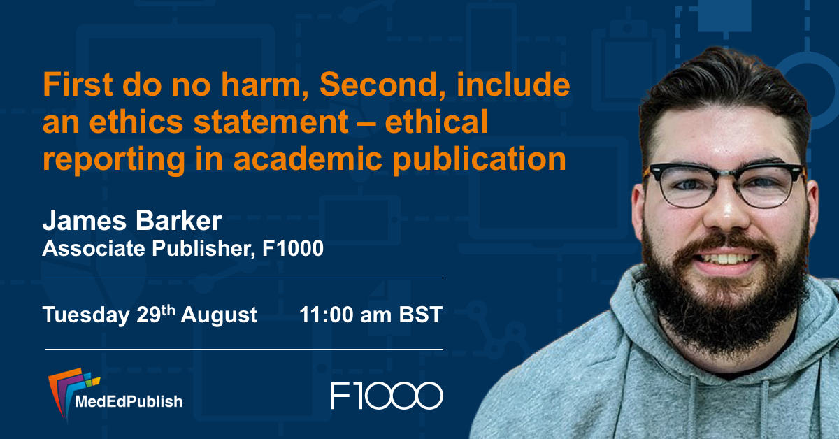 MedEdPublish (@mededpublish) on Twitter photo 📣 Join our talk at #AMEE2023 to discuss ethical reporting in academic publications and the advantages of publishing with <a href="/MedEdPublish/">MedEdPublish</a>
📅Tuesday 29th August
🕔11:00-12:00pm BST
📍Learning and development hub 📣 Join our talk at #AMEE2023 to discuss ethical reporting in academic publications and the advantages of publishing with <a href="/MedEdPublish/">MedEdPublish</a>
📅Tuesday 29th August
🕔11:00-12:00pm BST
📍Learning and development hub