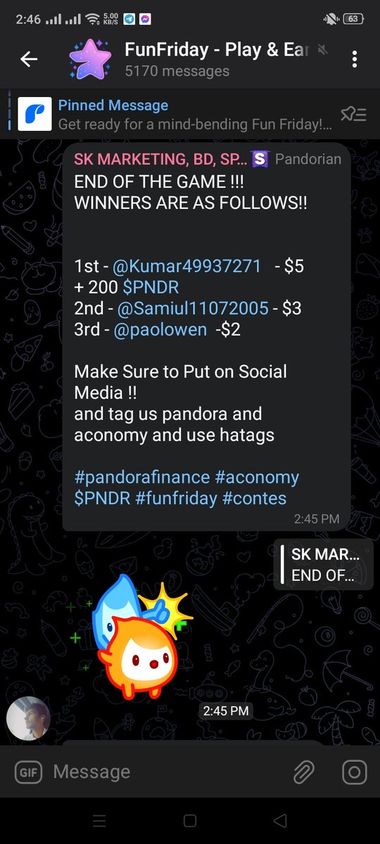 Samiul14612b's tweet photo. Thanks again for another funfriday
#pandorafinance #aconomy $PNDR #Contest https://t.co/lR9ei7DUrP