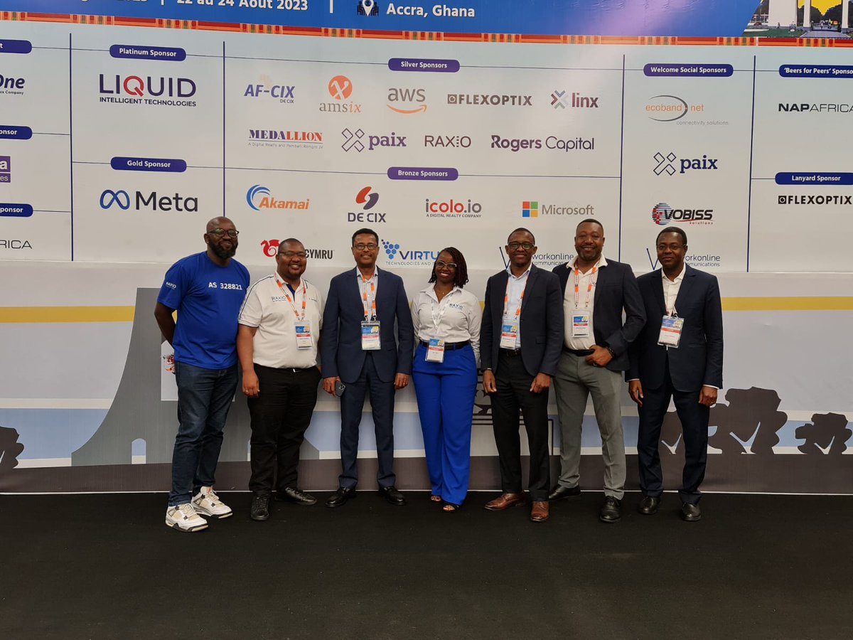 raxio_group's tweet photo. A great start to AFPIF 2023! Our Raxio team from across Africa is gathered and ready. We are eager to connect with the community and engage in meaningful discussions. Here is to working together for a stronger, more connected internet for everyone. See you around!
#RaxioGroup https://t.co/XS0ZctPhrE