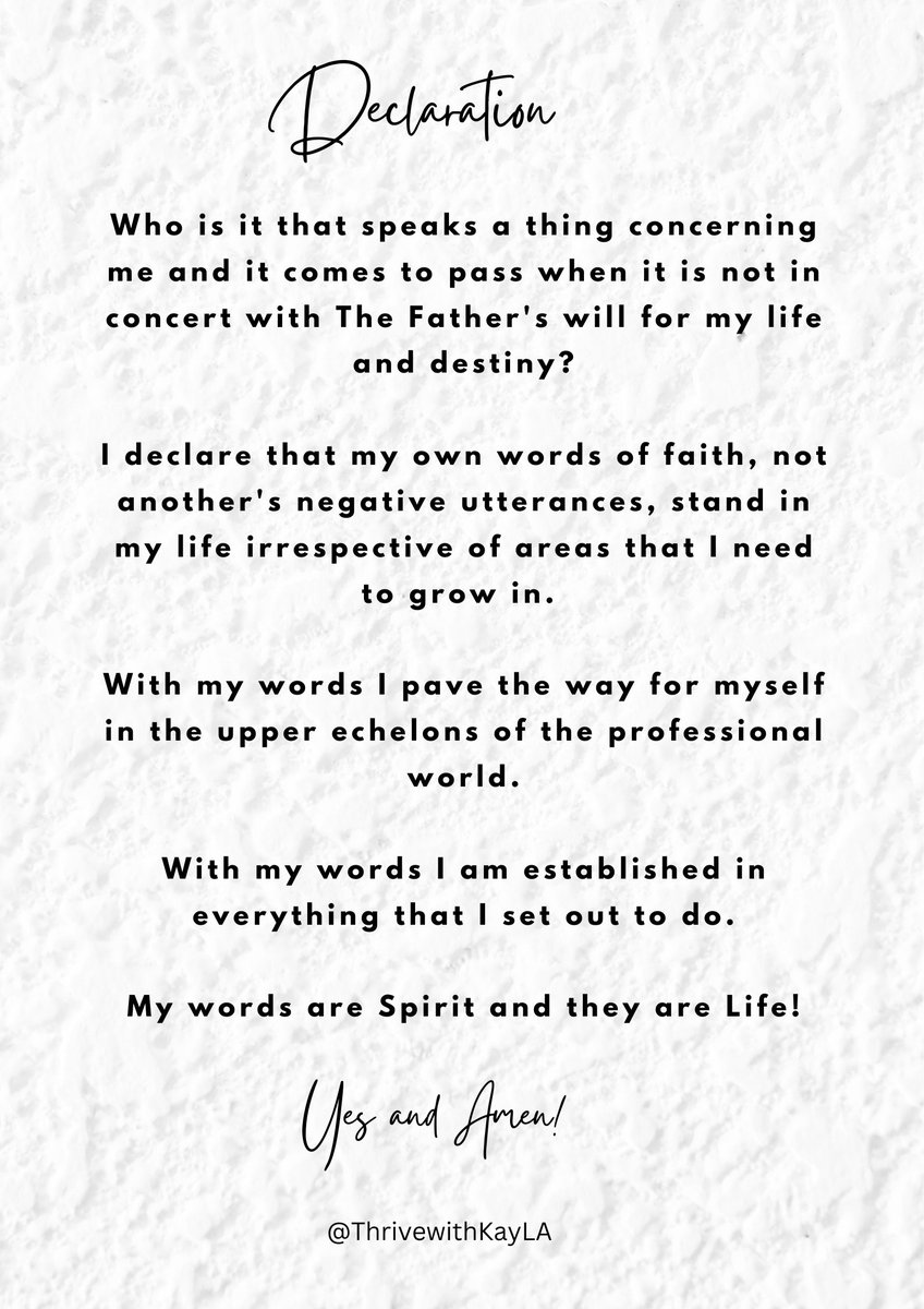 ThrivewithKayla's tweet photo. Our words are potent because of The Spirit of Christ in us powering them and we know better than to let negative utterances alight on us. What we say, that's what stands!
#OurWords
#SpiritAndLife
#ThrivewithKayLA
#ThriveTogether
#Thrive https://t.co/ey9NpaRHME